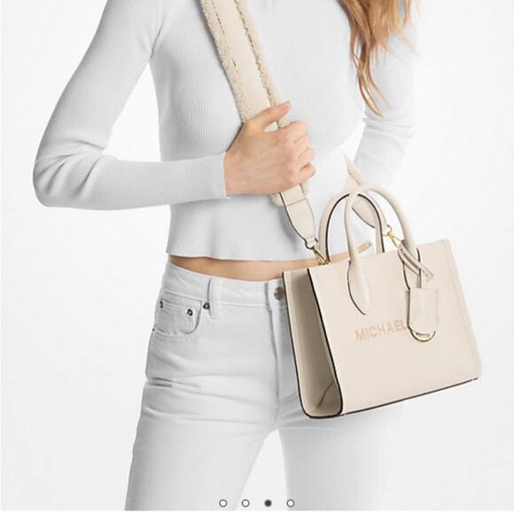 Michael Kors Mirella Small Pebbled Leather Crossbody Bag NWT - Picture 4 of 5